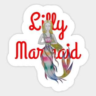 Beautiful lilly marmaid Sticker